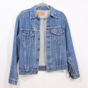 Vintage 70s Levi's Type III Denim Jacket Rare "R" Red Tab Care Tag Trucker
